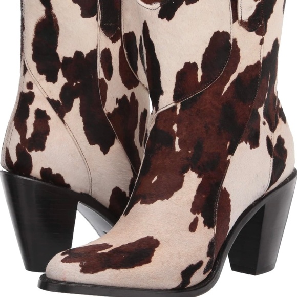 Frye Shoes - Frye Mustang Seam Short Cowhide Hair Western Leather Boots Women’s Size 11